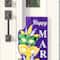 Glitzhome® 41.75" Mardi Gras Wooden Lighted Stacked Masks Porch Decor with Timer
